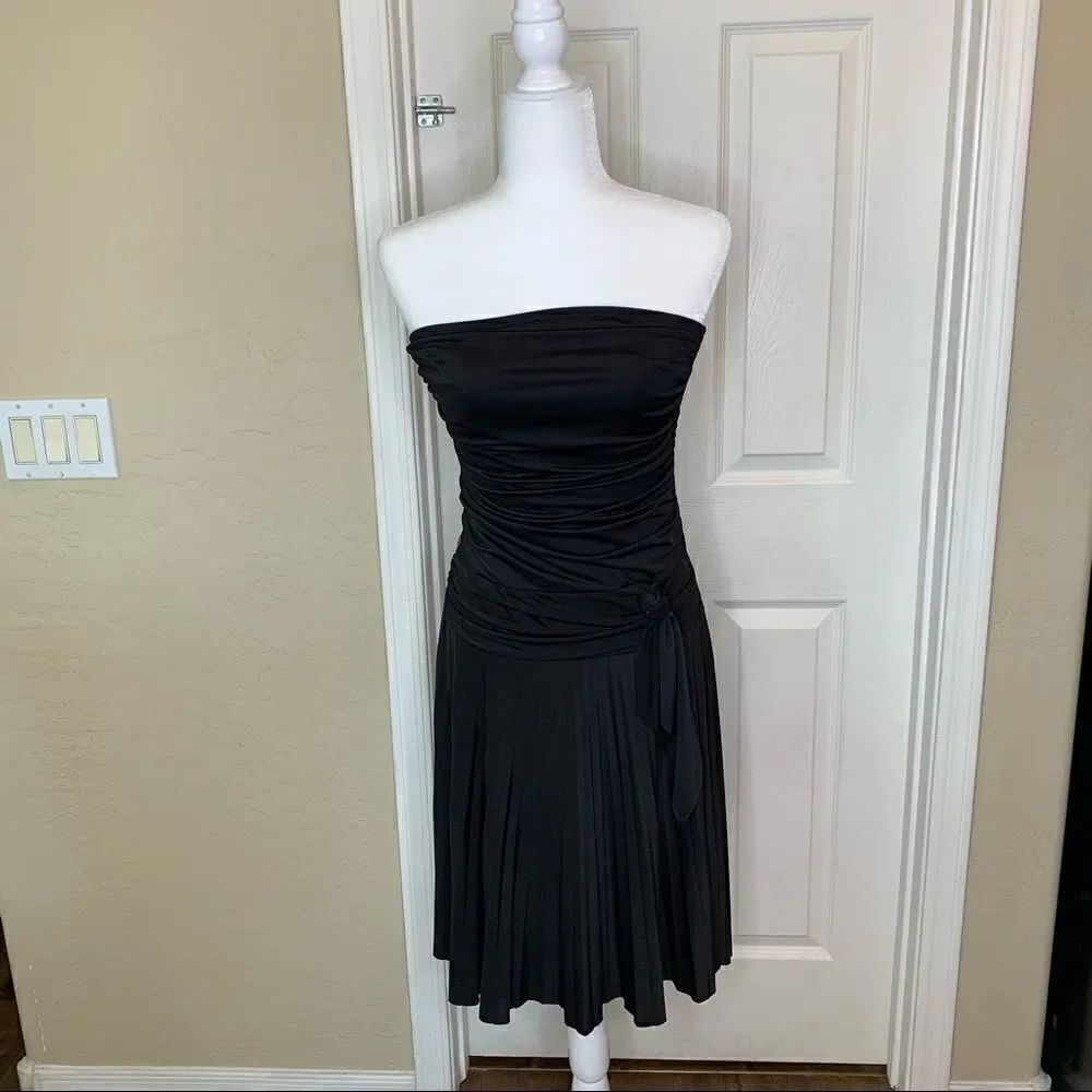 Soprano Strapless Black Dress Size Medium